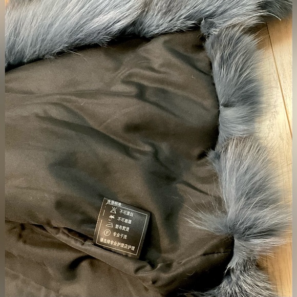 Faux Fur Blue Coat - Picture 7 of 7